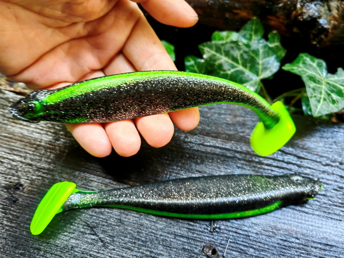 Kopyto Anchous 160 mm Magic Baits - jak zbroić i prowadzić — kolor Kopyto Magic Baits 16 cm #06 – czarno-zielony