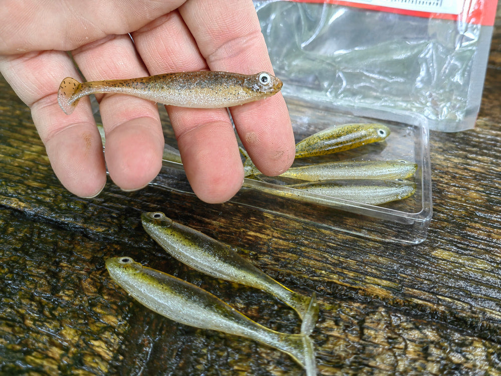 Megabass HAZEDONG SHAD 3″ Green Pumpkin Shad — własne zdjęcie Rybomania
