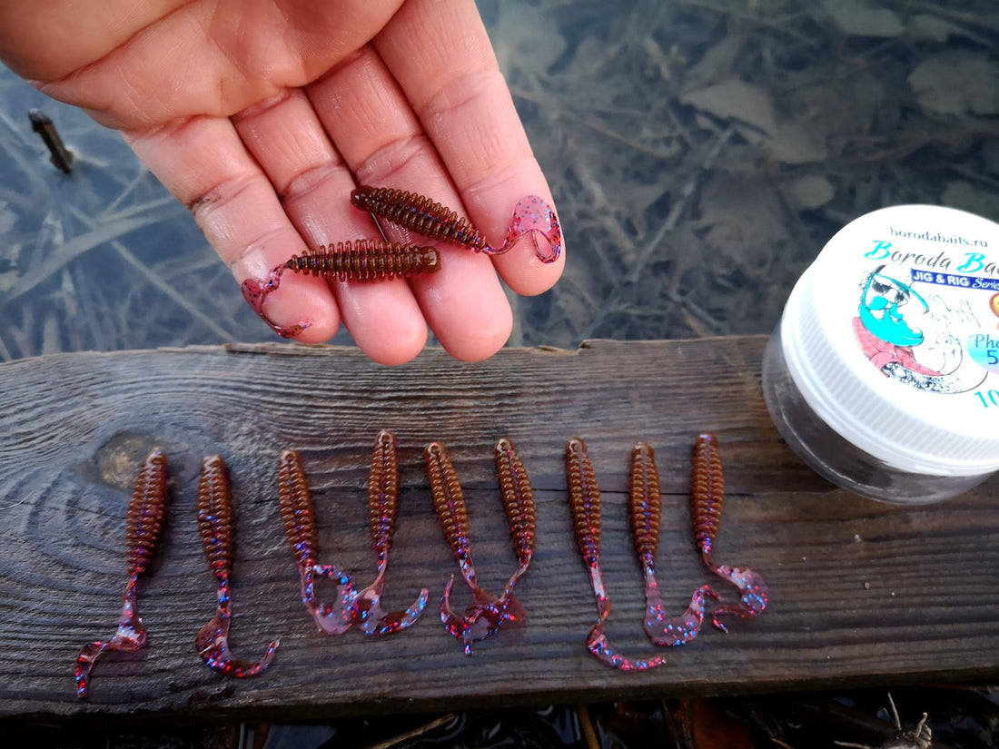 Twister Phantom 55 mm Magic Baits - jak zbroić i prowadzić — kolor Twister Phantom 55 mm na okonie #016 / 10 szt. / zapach ryba /