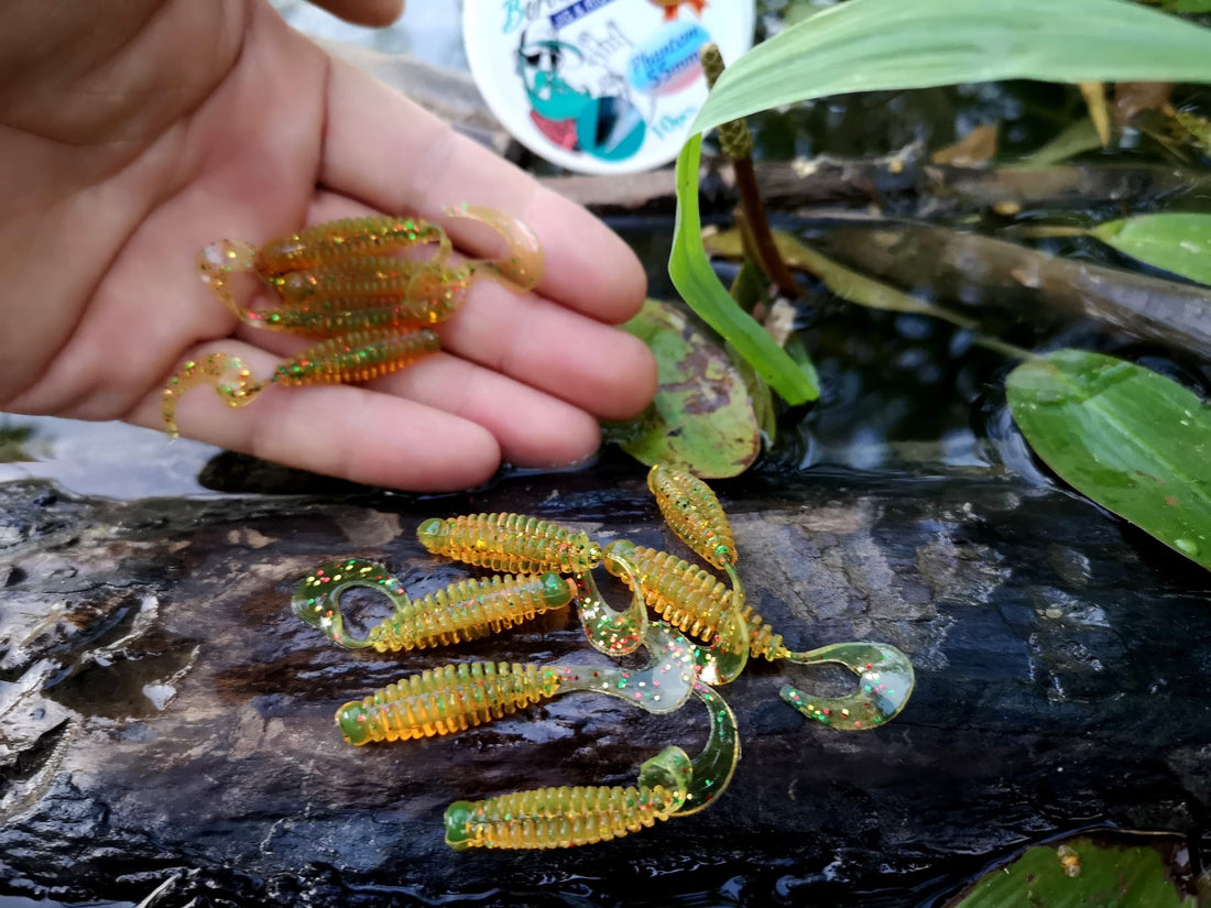 Phantom 55 mm Boroda Baits - jak zbroić małego twistera na okonia — kolor Twister Phantom 55 mm na okonie  #027 / 10 szt. / zapach ryba /