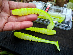6 szt. Kopyto X ZONE Mega Swammer 10,5 cm #Chartreuse Pearl