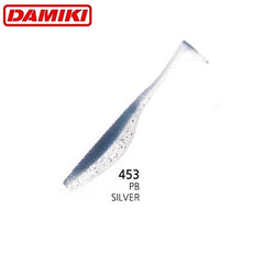 ARMOR SHAD PADDLE TAIL 3"   453 PB SILVER