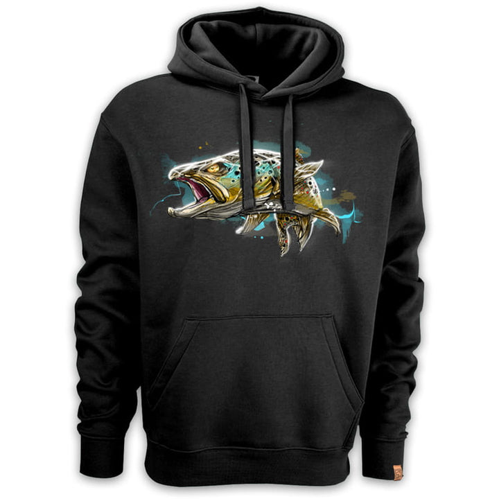 Bluza wędkarska z kapturem Pstrąg Trout -Art
