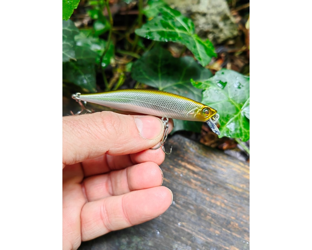 Damiki Axe Serpent 75 SP 343D Mirror Green — szczegóły przynęty, pełny kadr, Rybomania.pl