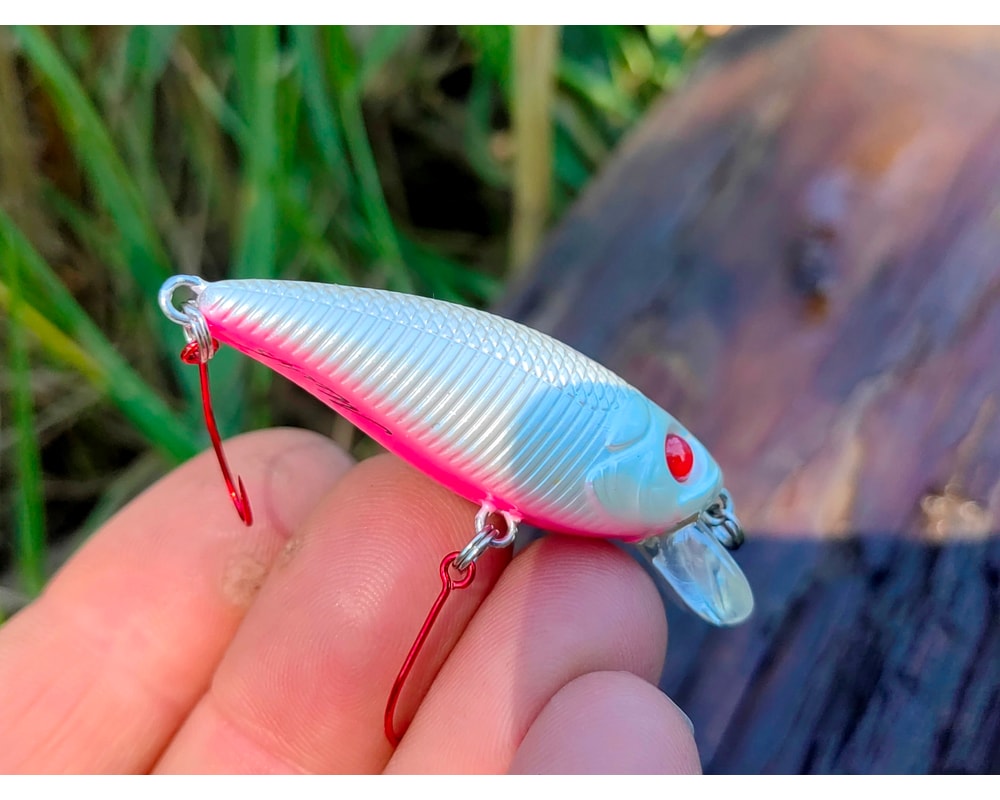 Damiki Mu 45 SS 019-1 Light Pink — szczegóły przynęty, pełny kadr, Rybomania.pl