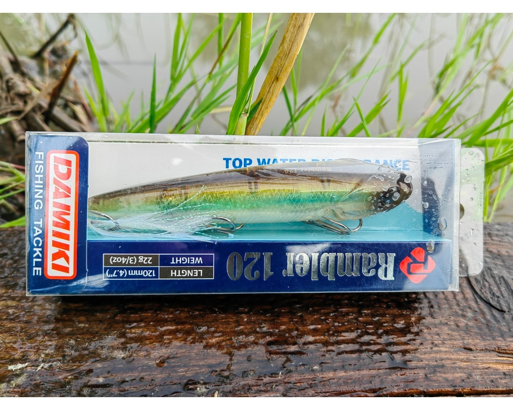 Damiki Rambler 120 347T Clear Real Bait — opakowanie, pełny kadr, Rybomania.pl