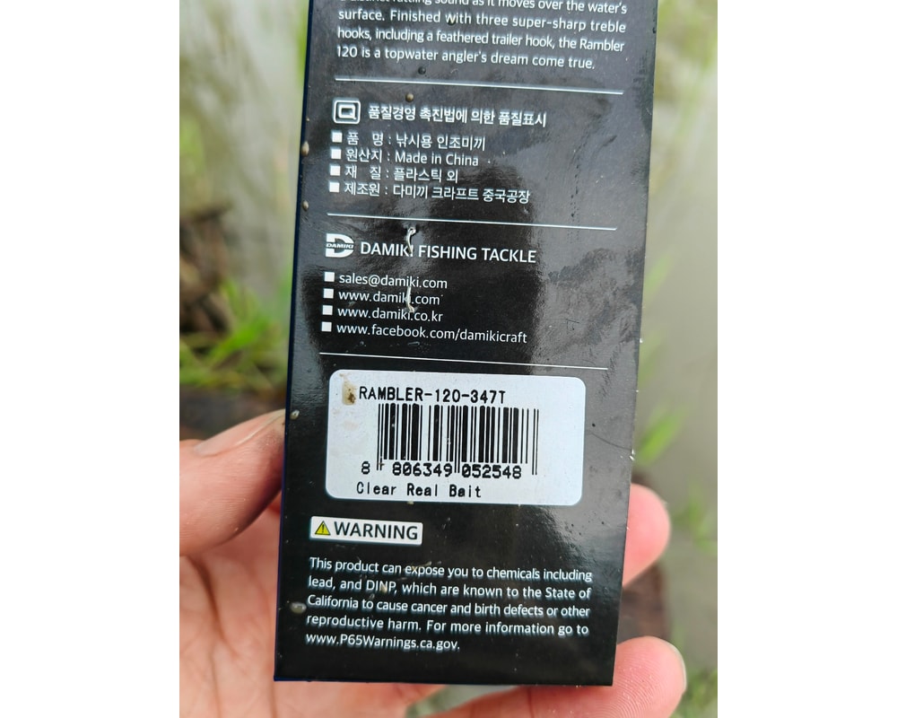 Damiki Rambler 120 347T Clear Real Bait — szczegóły przynęty, pełny kadr, Rybomania.pl