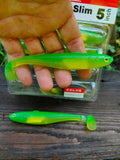 Fish Arrow Flash-J Shad Slim 5" #F49 Magic Lime / Silver — zdjęcie 1
