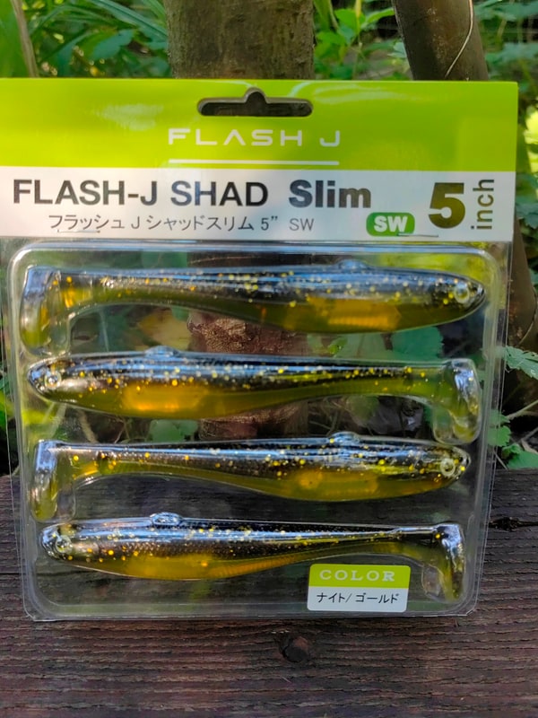 Fish Arrow Flash-J Shad Slim 5" SW #156 Night / Gold — zdjęcie 4