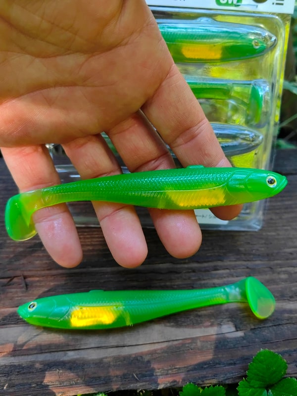 Fish Arrow Flash-J Shad Slim 5" SW #158 Lime Chart / Silver — zdjęcie 1