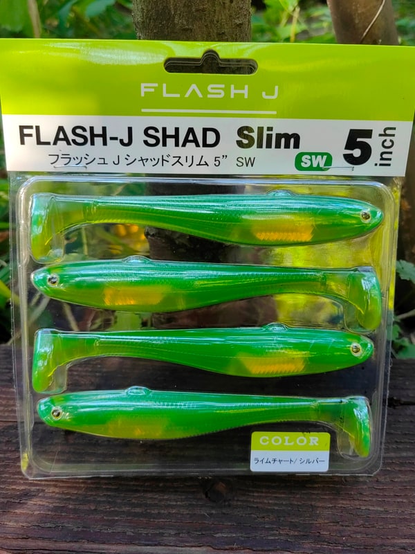 Fish Arrow Flash-J Shad Slim 5" SW #158 Lime Chart / Silver — zdjęcie 4