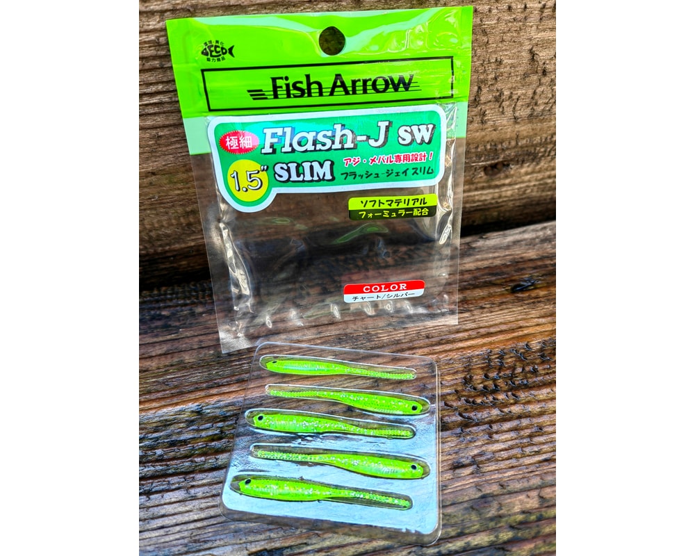 Fish Arrow Flash-J Slim 1.5″ SW #102 CHART/SILVER — opakowanie i oznaczenie koloru, zdjęcie Rybomania.pl