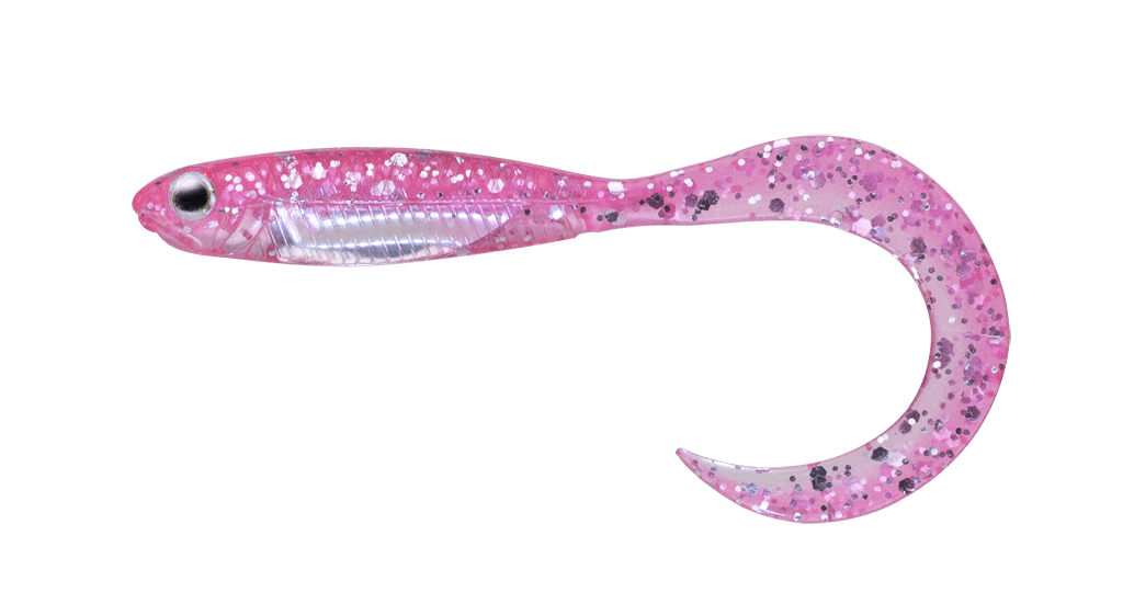 Flash-J Curly 2" SW GLOW PINK/SILVER #117 — zdjęcie produktu Fish Arrow