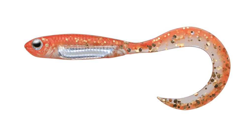 Flash-J Curly 2" SW GLOW ORANGE/SILVER #121 — zdjęcie produktu Fish Arrow