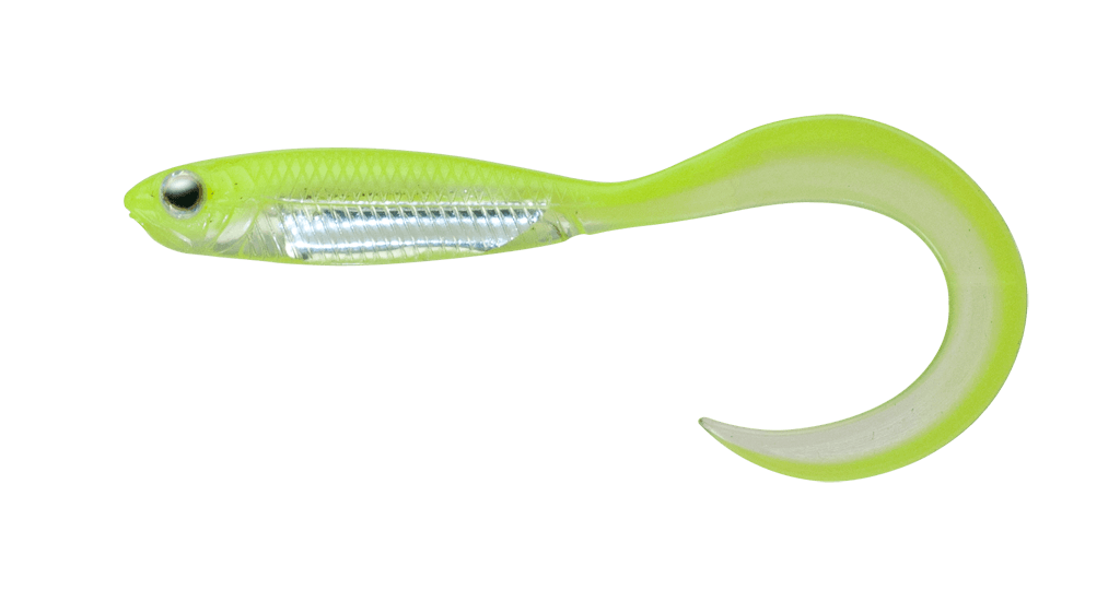 Flash-J Curly 2" SW GLOW LEMON/SILVER #137 — zdjęcie produktu Fish Arrow