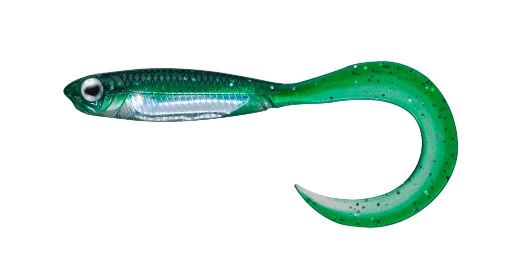 Flash-J Curly 2" SW KABURA GREEN/SILVER #139 — zdjęcie produktu Fish Arrow
