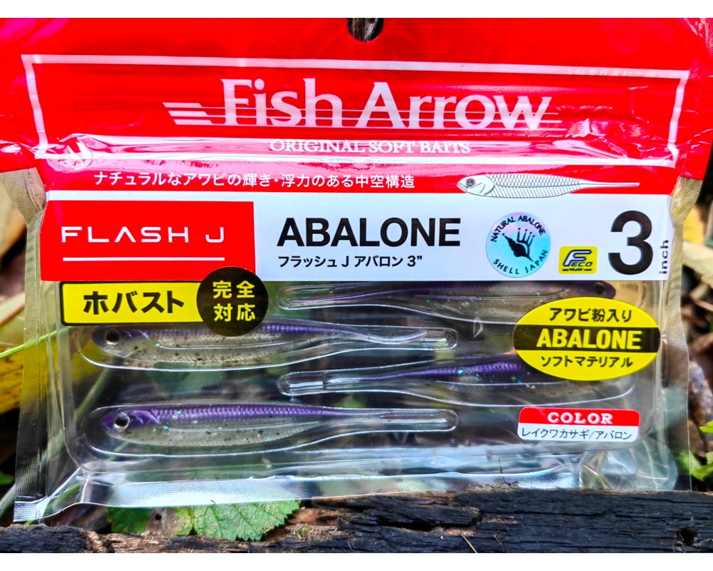 Fish Arrow Flash-J Abalone 3″ AB02 — opakowanie i oznaczenie koloru, zdjęcie Rybomania.pl