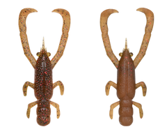 Free Rig Shrimp 2.6 Green Pumpkin Red/Orange (two-tone) #06
