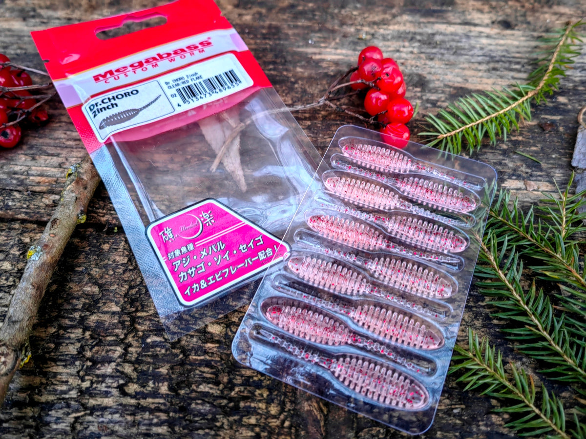 Megabass Dr. CHORO 2″ 2″ / około 5 cm — CLEAR / RED FLAKE — zdjęcie 3