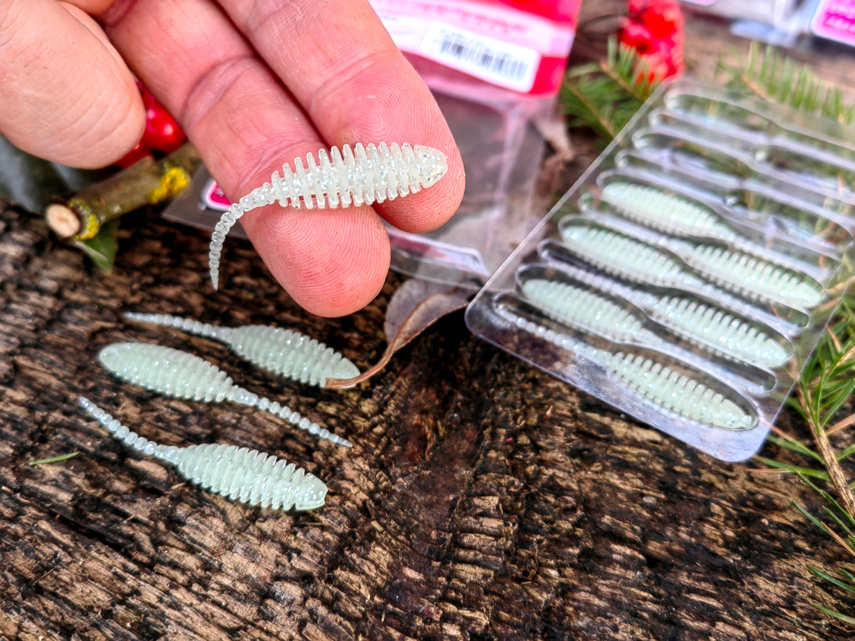 Megabass Dr. CHORO 2″ 2″ / około 5 cm — GLOW WHITE / SILVER FLAKE — zdjęcie 2