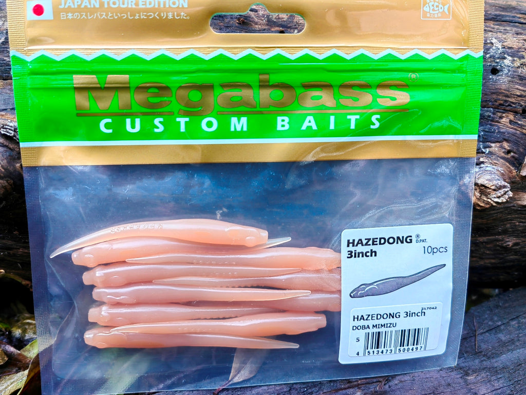 Megabass HAZEDONG 3″ #05 Doba Mimizu — 10 szt. — etykieta opakowania 10 sztuk