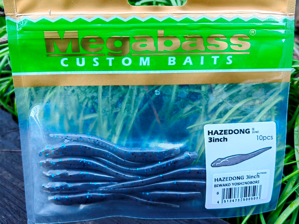Megabass HAZEDONG 3″ #06 Biwako Yoshinobori — 10 szt. — etykieta opakowania 10 sztuk