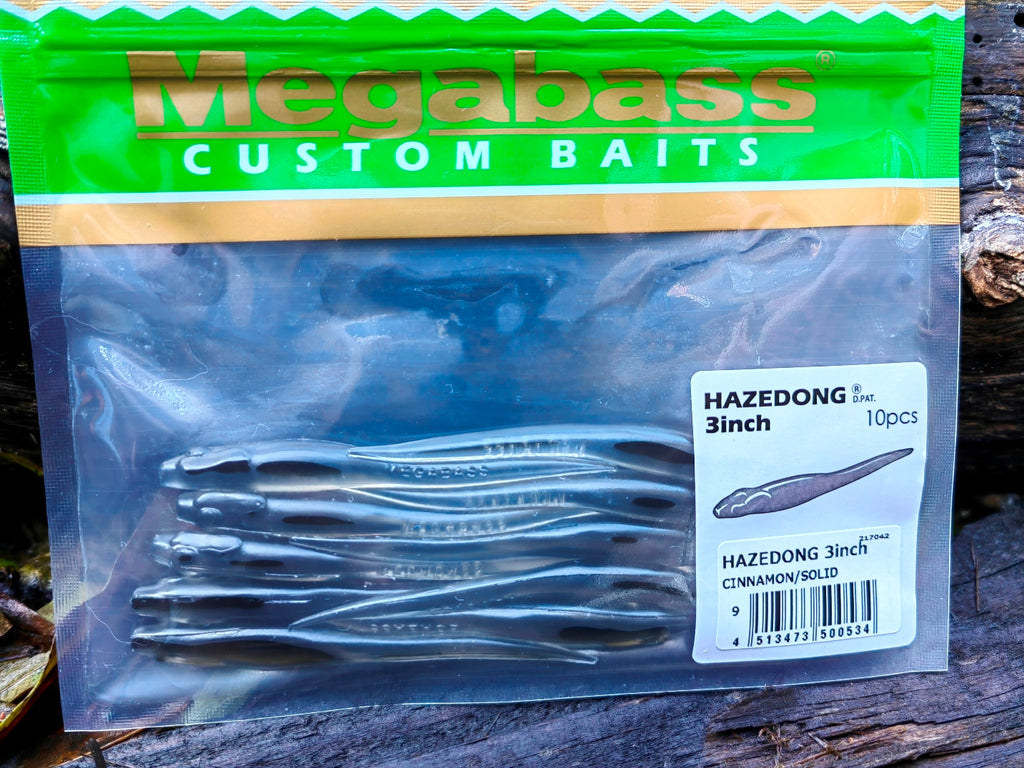 Megabass HAZEDONG 3″ #09 Cinnamon Solid — 10 szt. — etykieta opakowania 10 sztuk