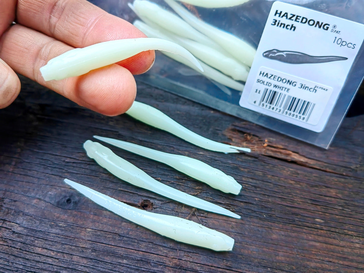 Megabass HAZEDONG 3″ #11 Solid White — 10 szt. — pełne zdjęcie główne
