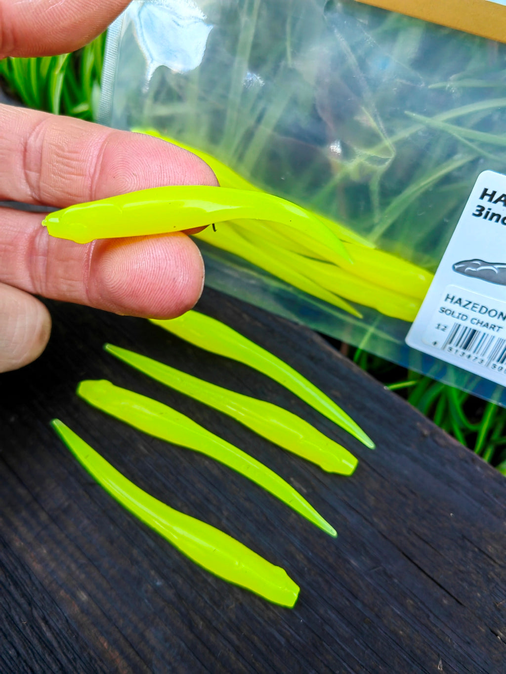 Megabass HAZEDONG 3″ #12 Solid Chart — 10 szt. — zdjęcie produktu 2