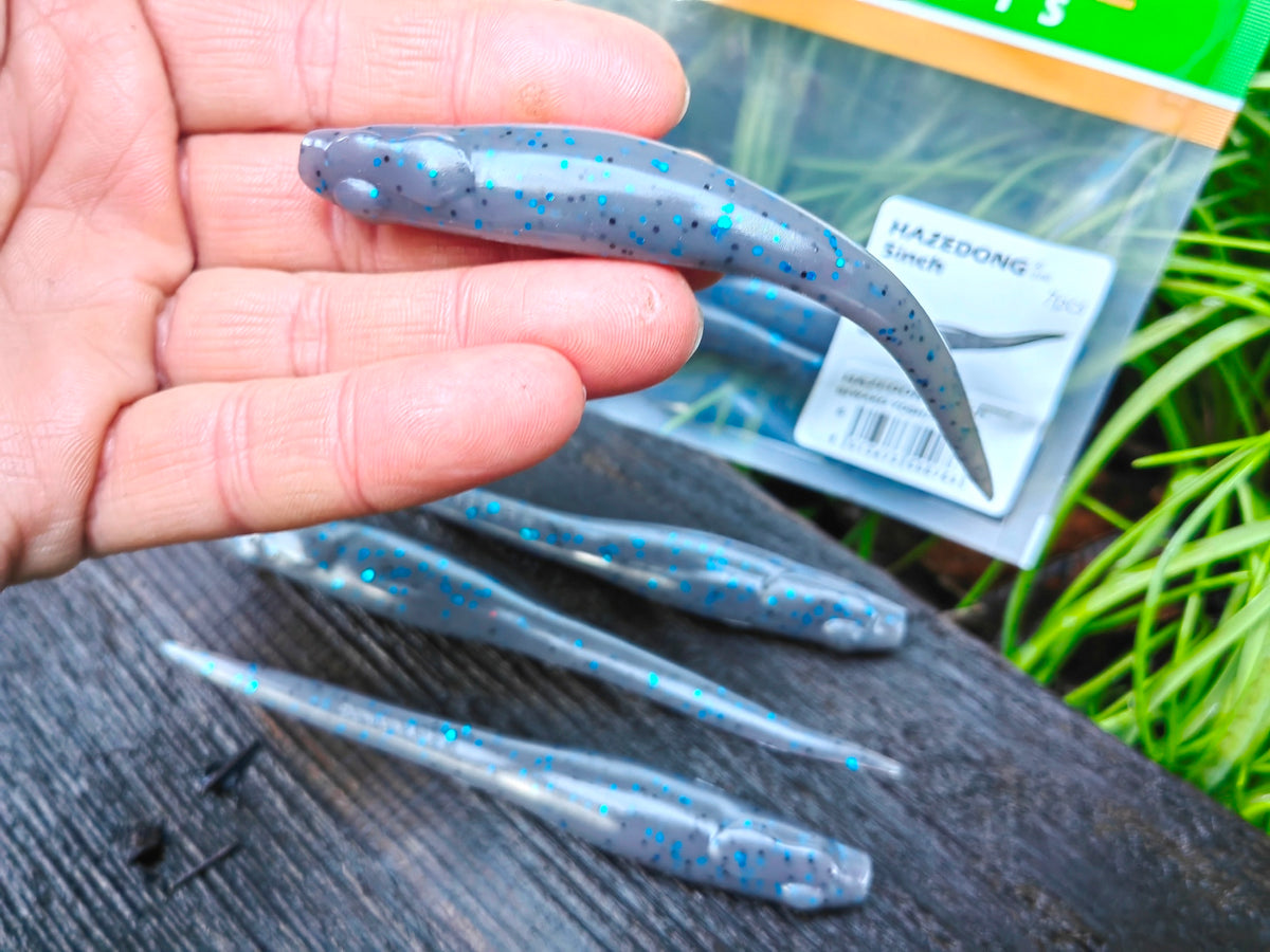 Megabass HAZEDONG 4″ #06 Biwako Yoshinobori — 7 szt. — poglądowy kolor na HAZEDONG 5 cali, oferta 4 cale — zdjęcie 3