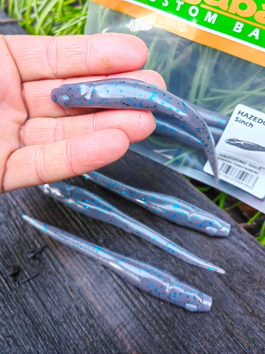 Megabass HAZEDONG 4″ #06 Biwako Yoshinobori — 7 szt. — poglądowy kolor na HAZEDONG 5 cali, oferta 4 cale — zdjęcie 4