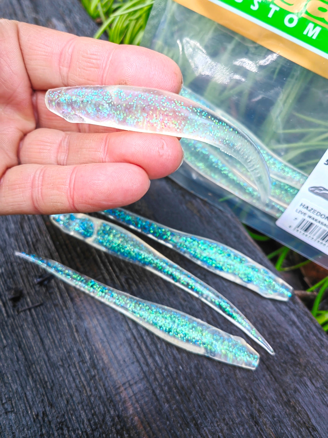 Megabass HAZEDONG 4″ #07 Live Wakasagi — 7 szt. — poglądowy kolor na HAZEDONG 5 cali, oferta 4 cale — zdjęcie 4