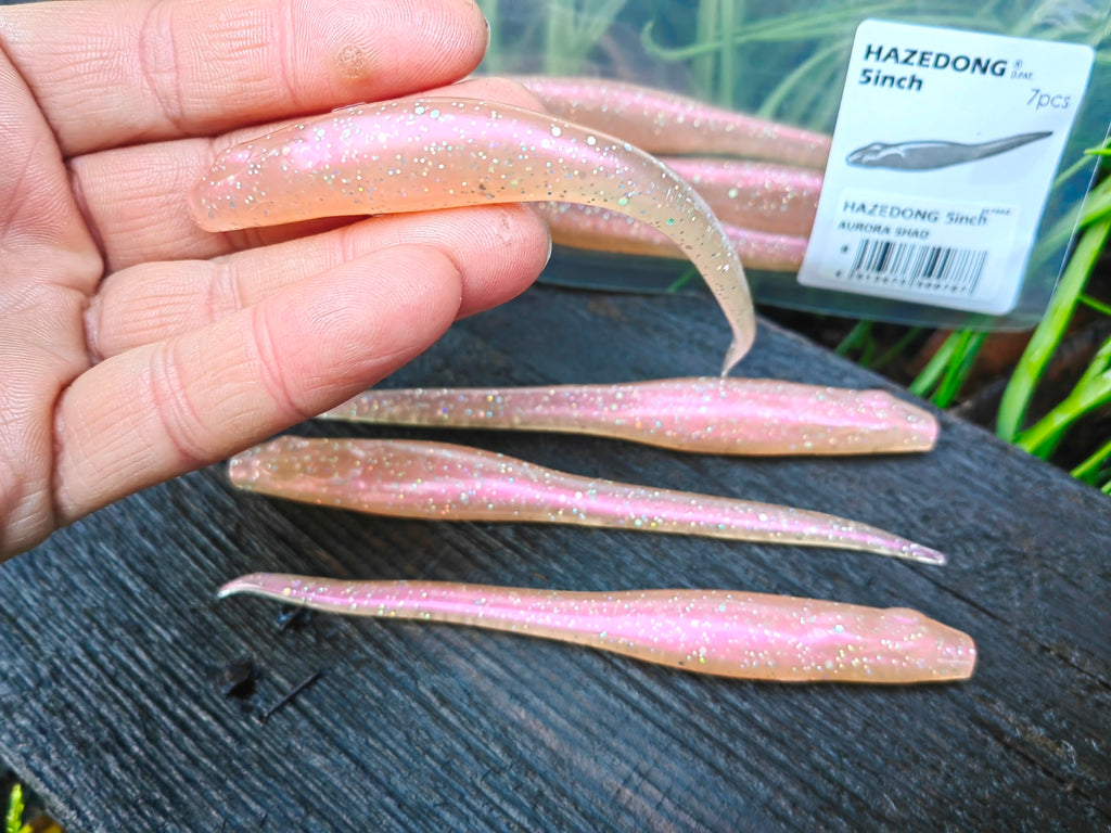 Megabass HAZEDONG 4″ #08 Aurora Shad — 7 szt. — poglądowy kolor na HAZEDONG 5 cali, oferta 4 cale — zdjęcie 1