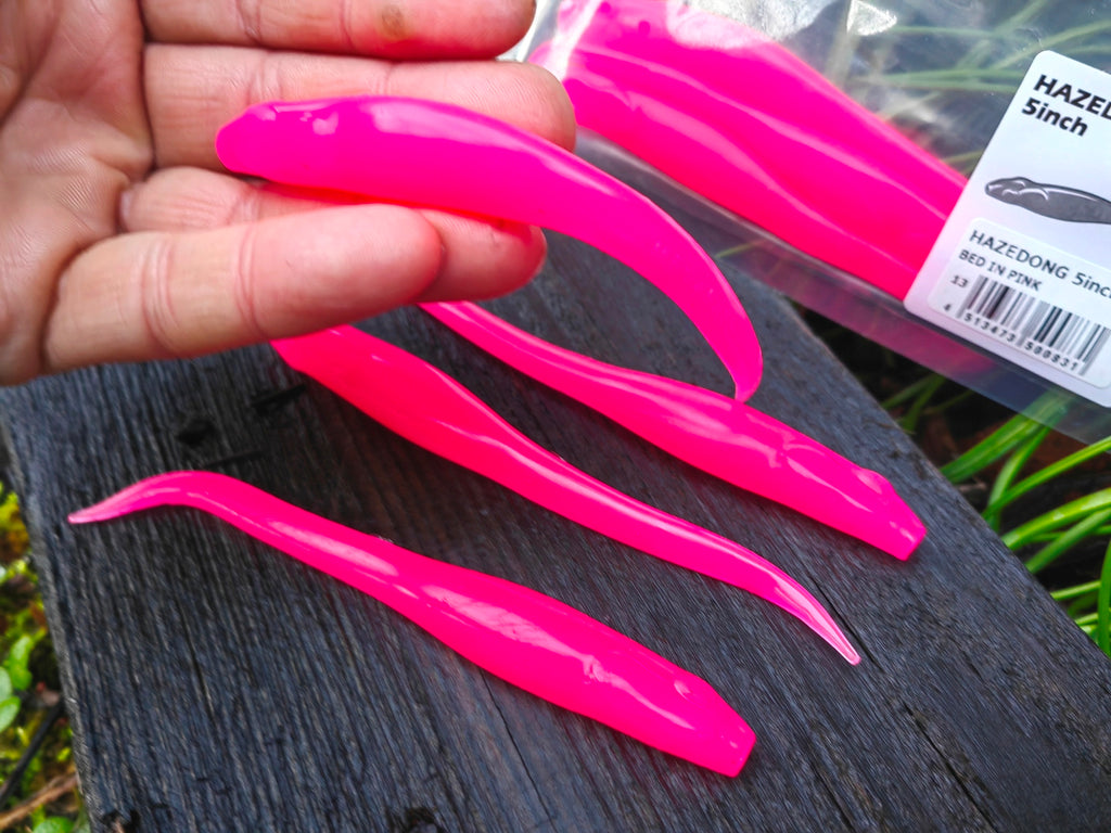 Megabass HAZEDONG 4″ #13 Bed in Pink — 7 szt. — poglądowy kolor na HAZEDONG 5 cali, oferta 4 cale — zdjęcie 1