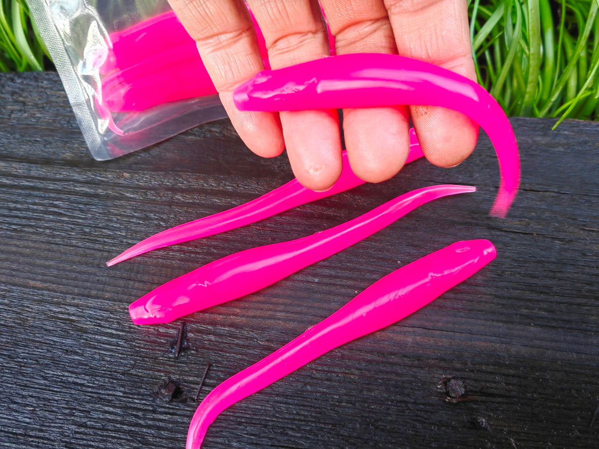 Megabass HAZEDONG 4″ #13 Bed in Pink — 7 szt. — poglądowy kolor na HAZEDONG 5 cali, oferta 4 cale — zdjęcie 2