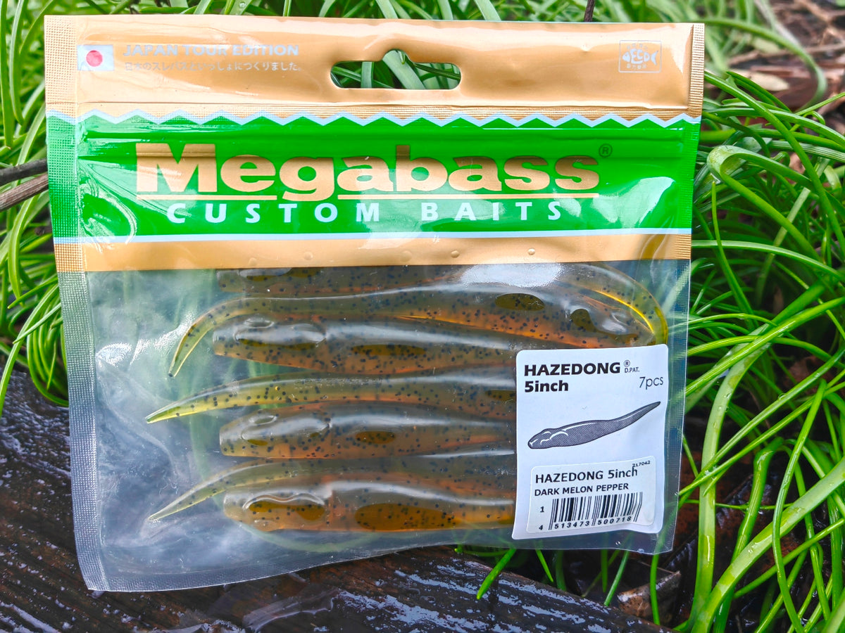 Megabass HAZEDONG 5″ #01 Dark Melon Pepper — 7 szt. — etykieta opakowania 7 sztuk
