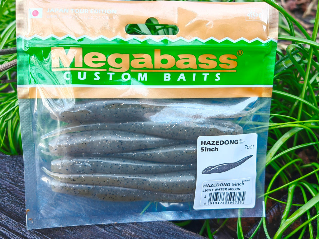 Megabass HAZEDONG 5″ #02 Light Water Melon — 7 szt. — etykieta opakowania 7 sztuk
