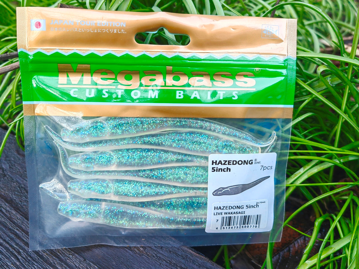 Megabass HAZEDONG 5″ #07 Live Wakasagi — 7 szt. — etykieta opakowania 7 sztuk