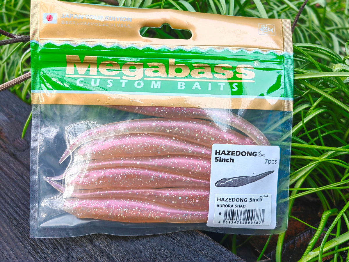 Megabass HAZEDONG 5″ #08 Aurora Shad — 7 szt. — etykieta opakowania 7 sztuk
