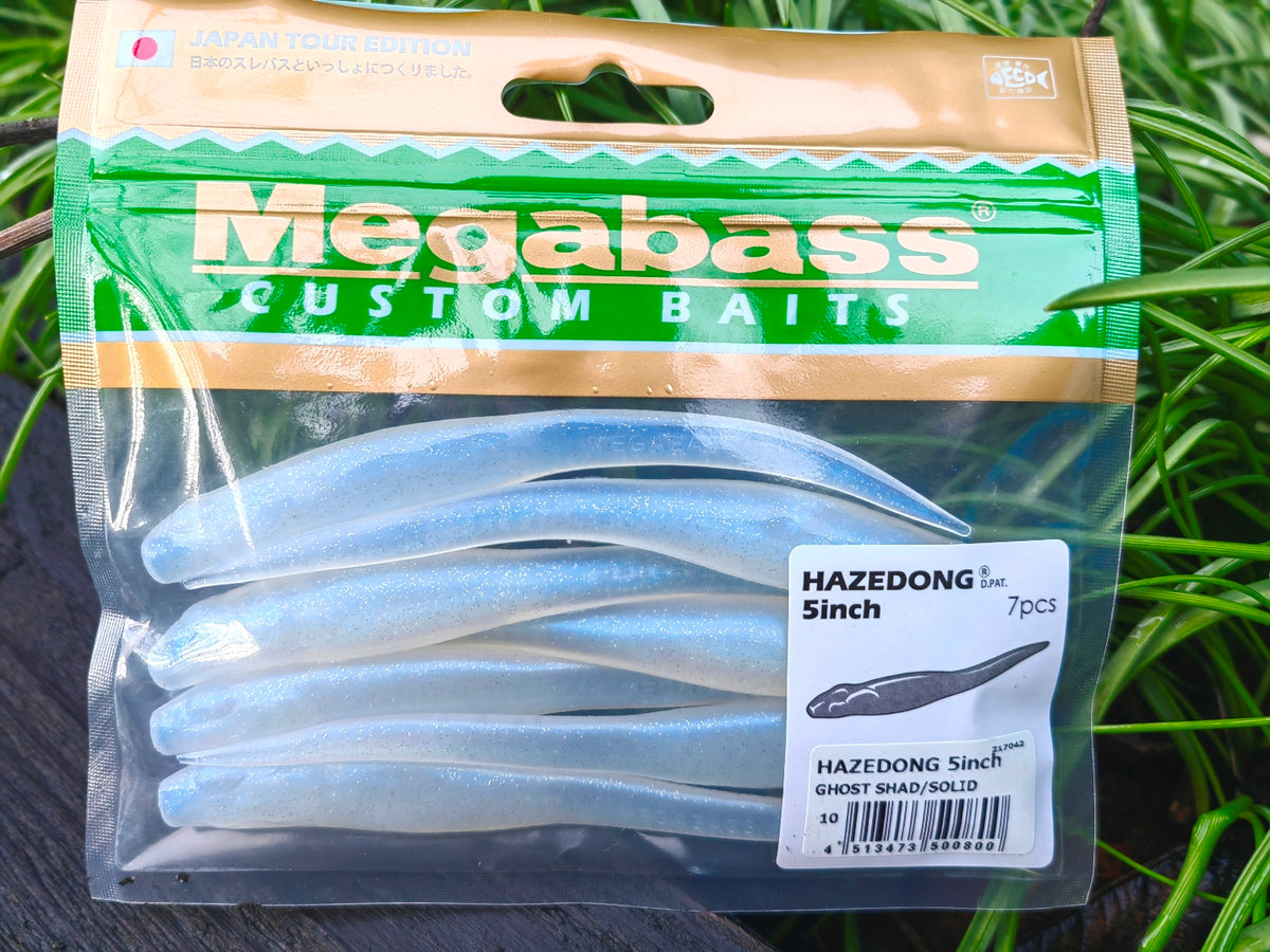 Megabass HAZEDONG 5″ #10 Ghost Shad Solid — 7 szt. — etykieta opakowania 7 sztuk