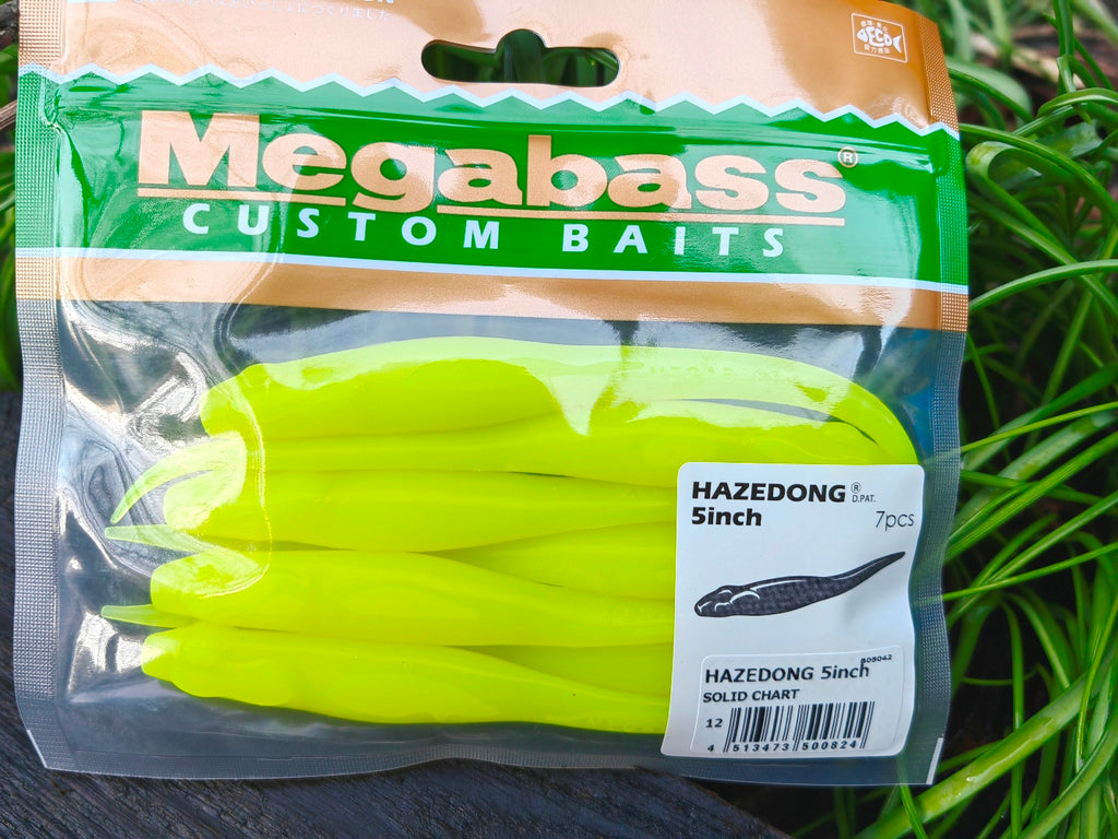 Megabass HAZEDONG 5″ #12 Solid Chart — 7 szt. — etykieta opakowania 7 sztuk