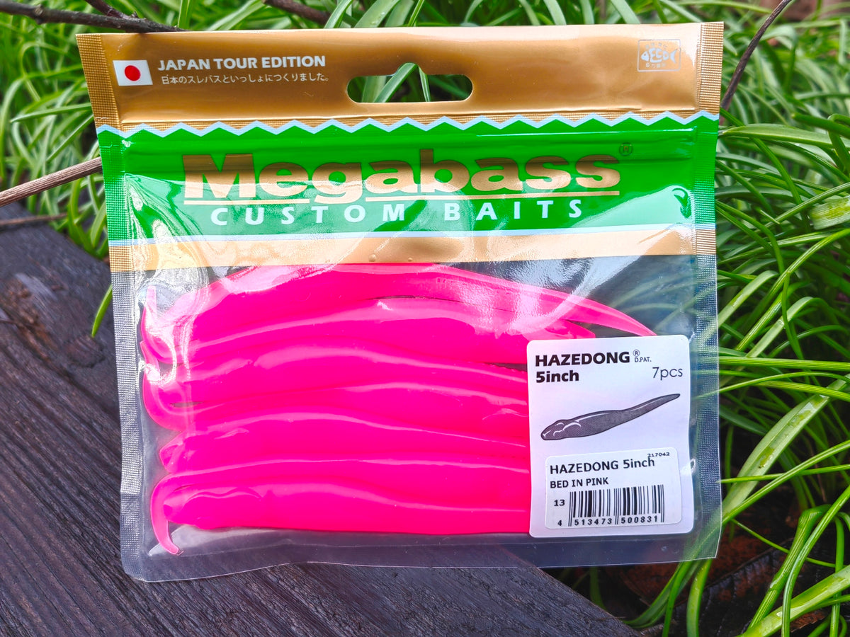 Megabass HAZEDONG 5″ #13 Bed in Pink — 7 szt. — etykieta opakowania 7 sztuk