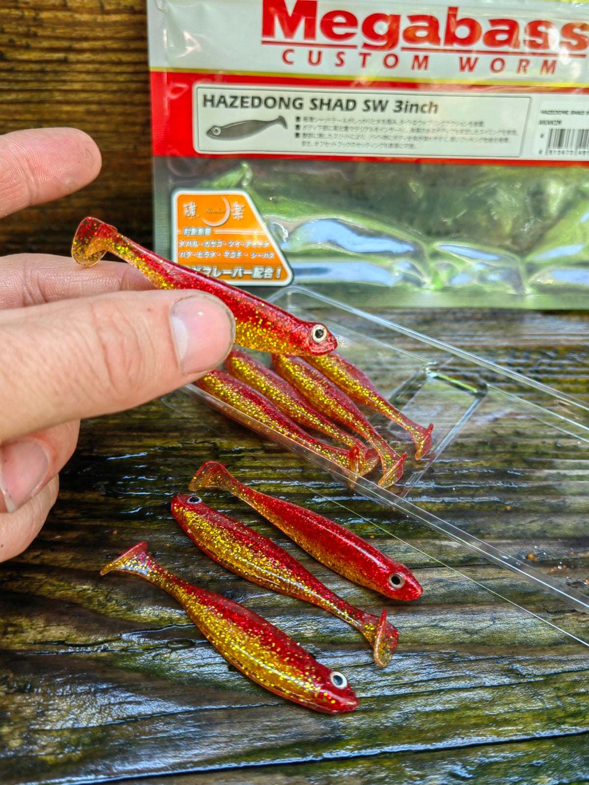 Megabass HAZEDONG SHAD SW 3″ 3″ / około 7,6 cm — AKAKIN — zdjęcie 3