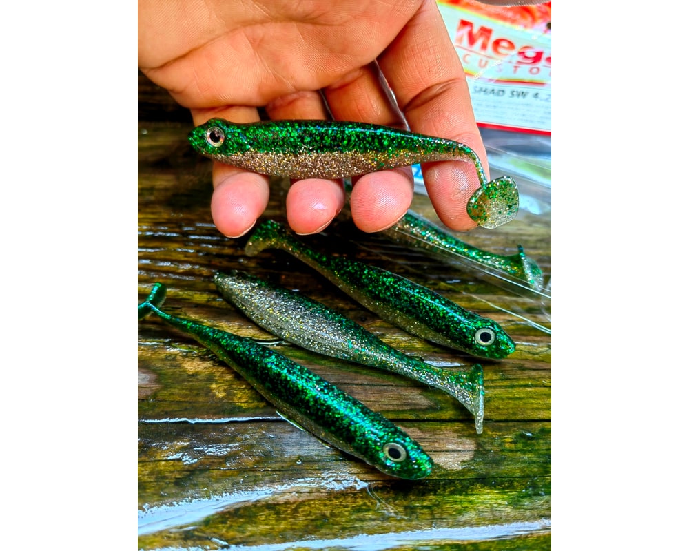 Megabass HAZEDONG SHAD SW 4.2″ 10,5 cm — #003 GREEN SILVER — zdjęcie 2