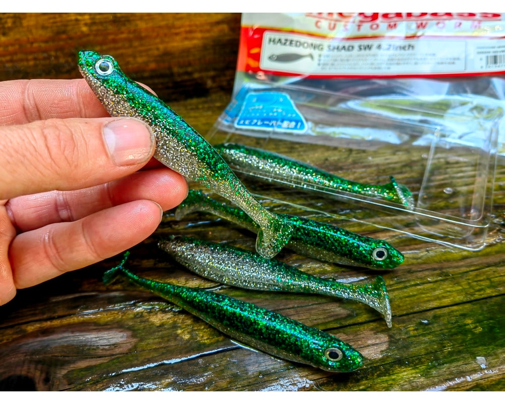 Megabass HAZEDONG SHAD SW 4.2″ 10,5 cm — #003 GREEN SILVER — zdjęcie 4