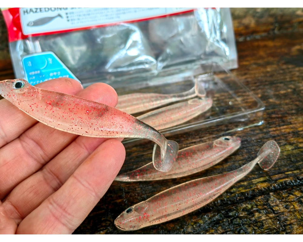 Megabass HAZEDONG SHAD SW 4.2″ 10,5 cm — #007 CLEAR RED FLAKE — zdjęcie 2