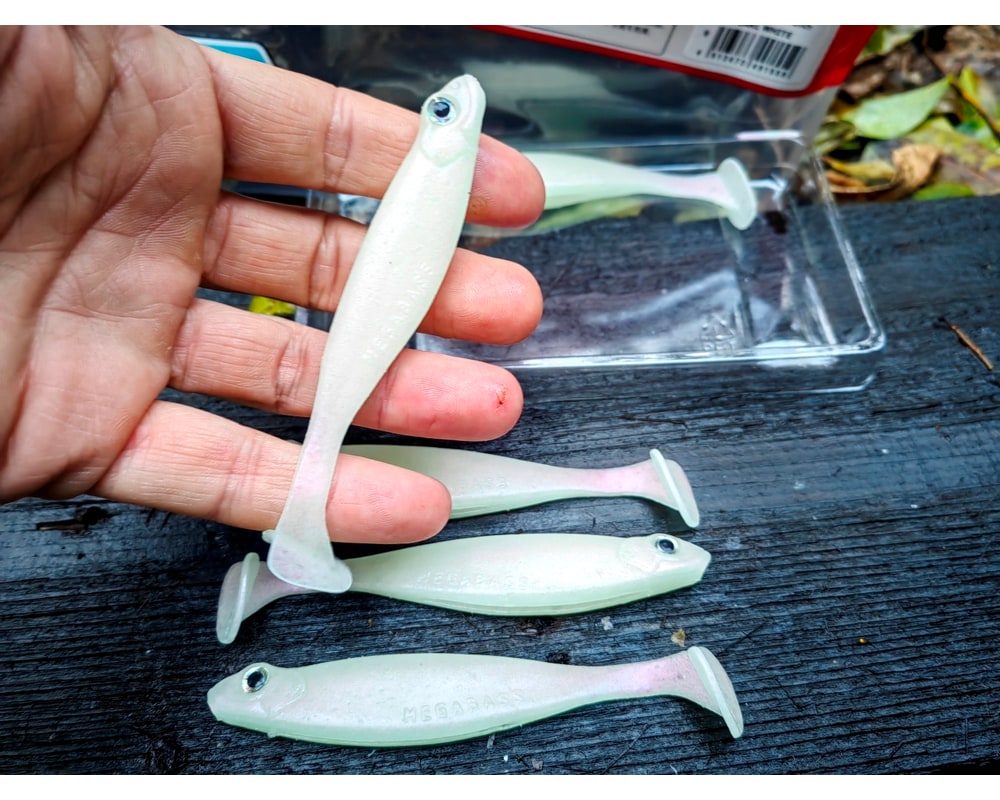 Megabass HAZEDONG SHAD SW 4.2″ 10,5 cm — #009 GLOW PEARL WHITE — zdjęcie 3