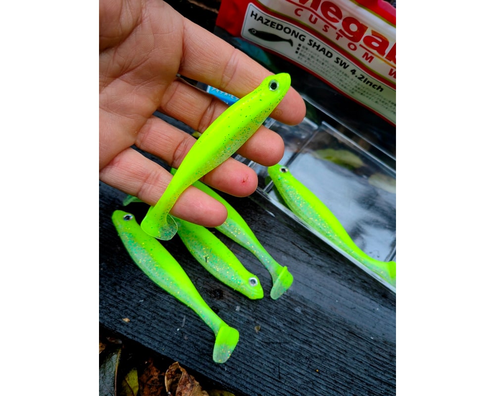Megabass HAZEDONG SHAD SW 4.2″ 10,5 cm — #011 GLOW CHART LIME — zdjęcie 4