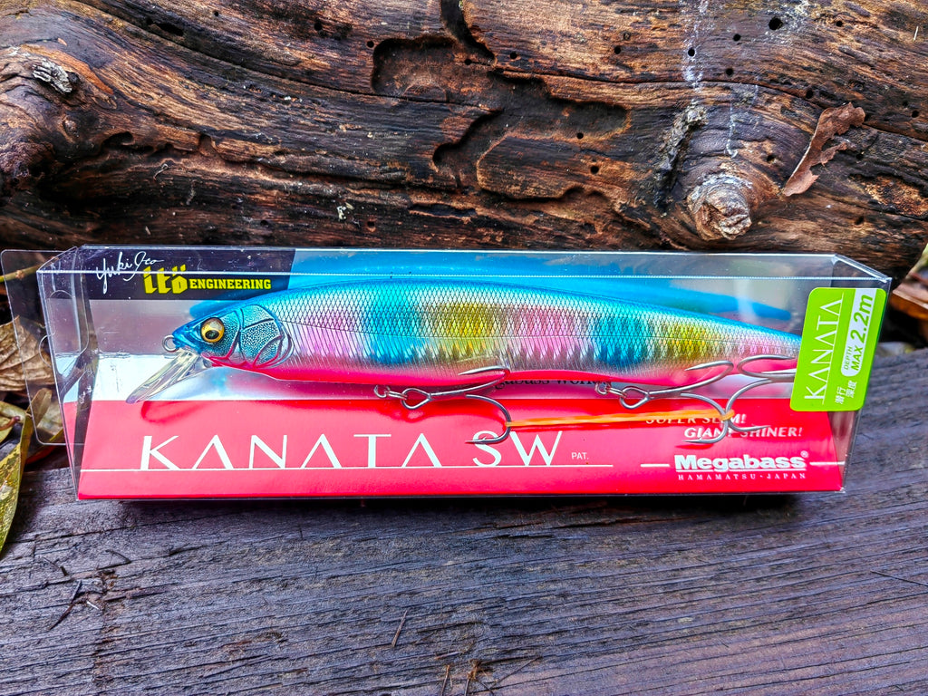 Megabass KANATA SW 160 mm 31 g — GLX BLUPIN RAINBOW — zdjęcie 3