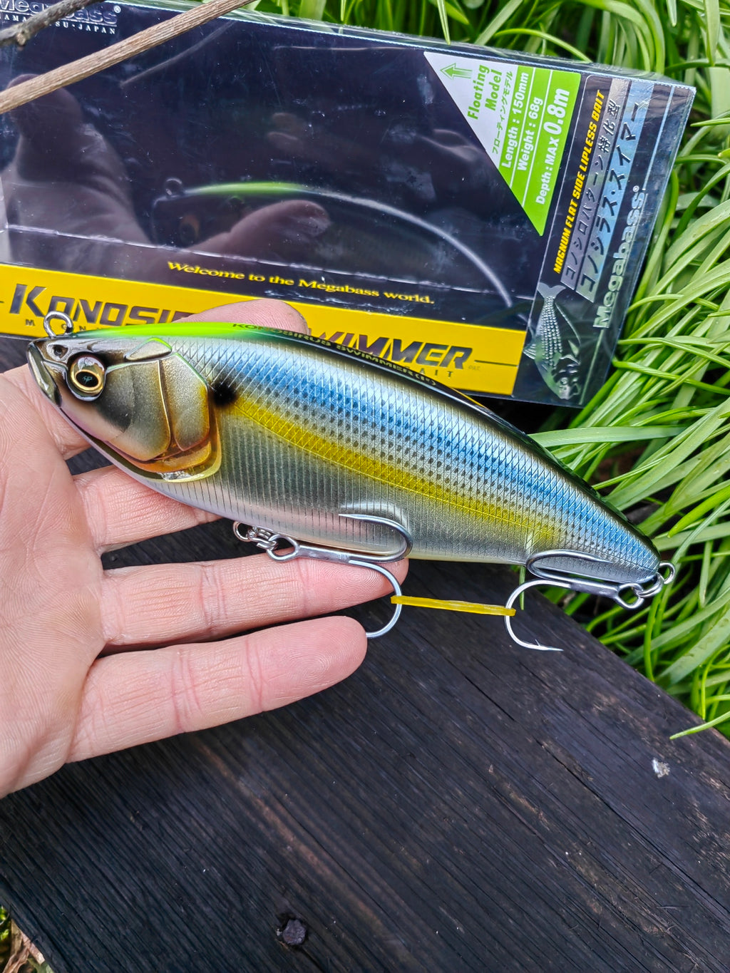 Megabass KONOSIRUS SWIMMER (F) 150 mm 68 g — WAGIN KONOSHIRO INDICATOR — zdjęcie 2
